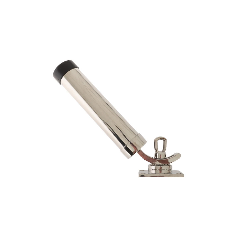 Nacsan 316SS 360-Degree Adjustable Deck Mount Rod Holder