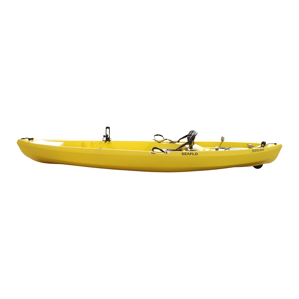 Seaflo Sit-on-Top Fishing Kayak with Built-In Wheel 10ft Yellow