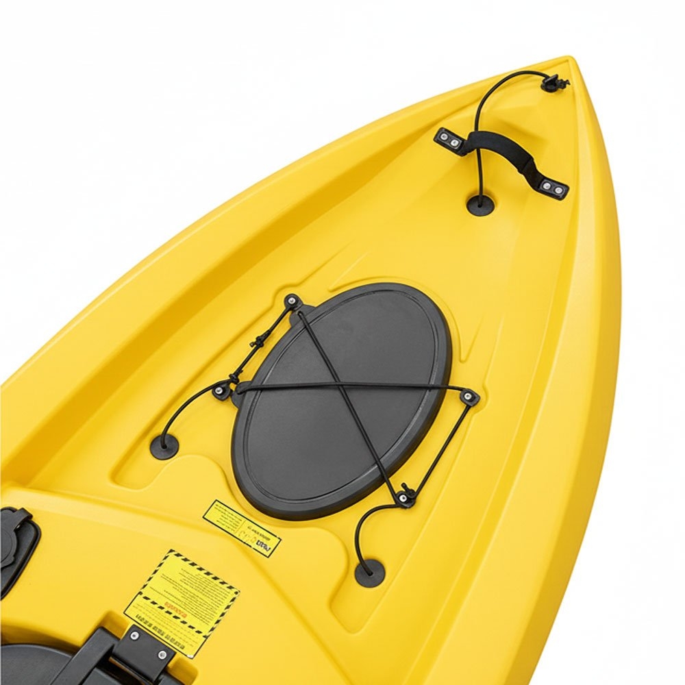 Seaflo Fishing Kayak with Built in Wheel incl Paddle and Leash 10ft Yellow