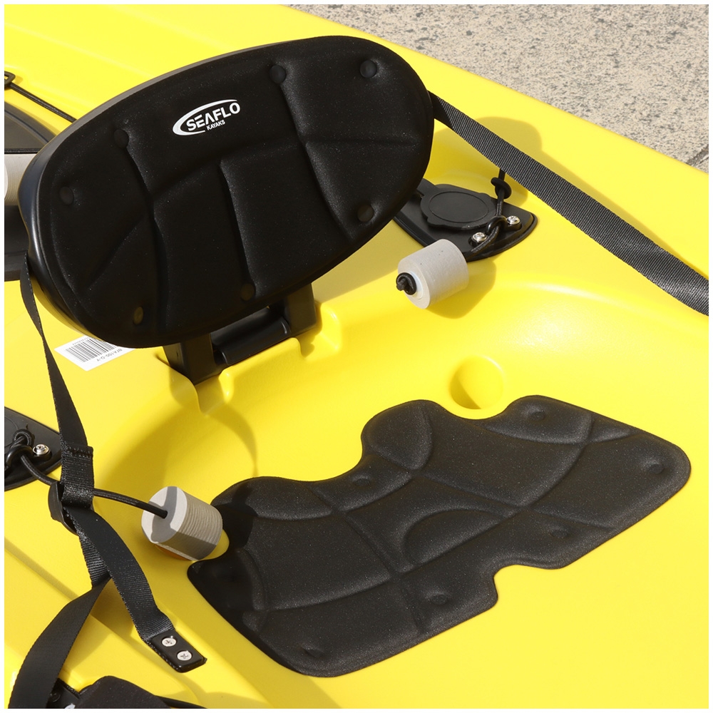 Seaflo Sit-on-Top Fishing Kayak with Built-In Wheel 10ft Yellow