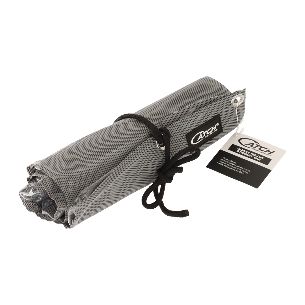 Catch 8 Pocket Canvas Rollup Stickbait Bag 75cm x 30cm