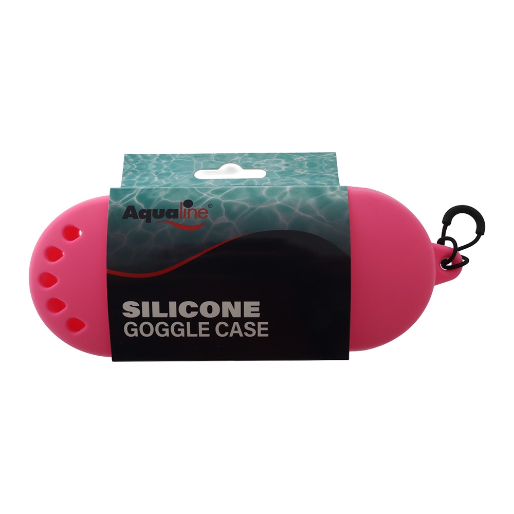Aqualine Silicone Swimming Goggles Case Pink