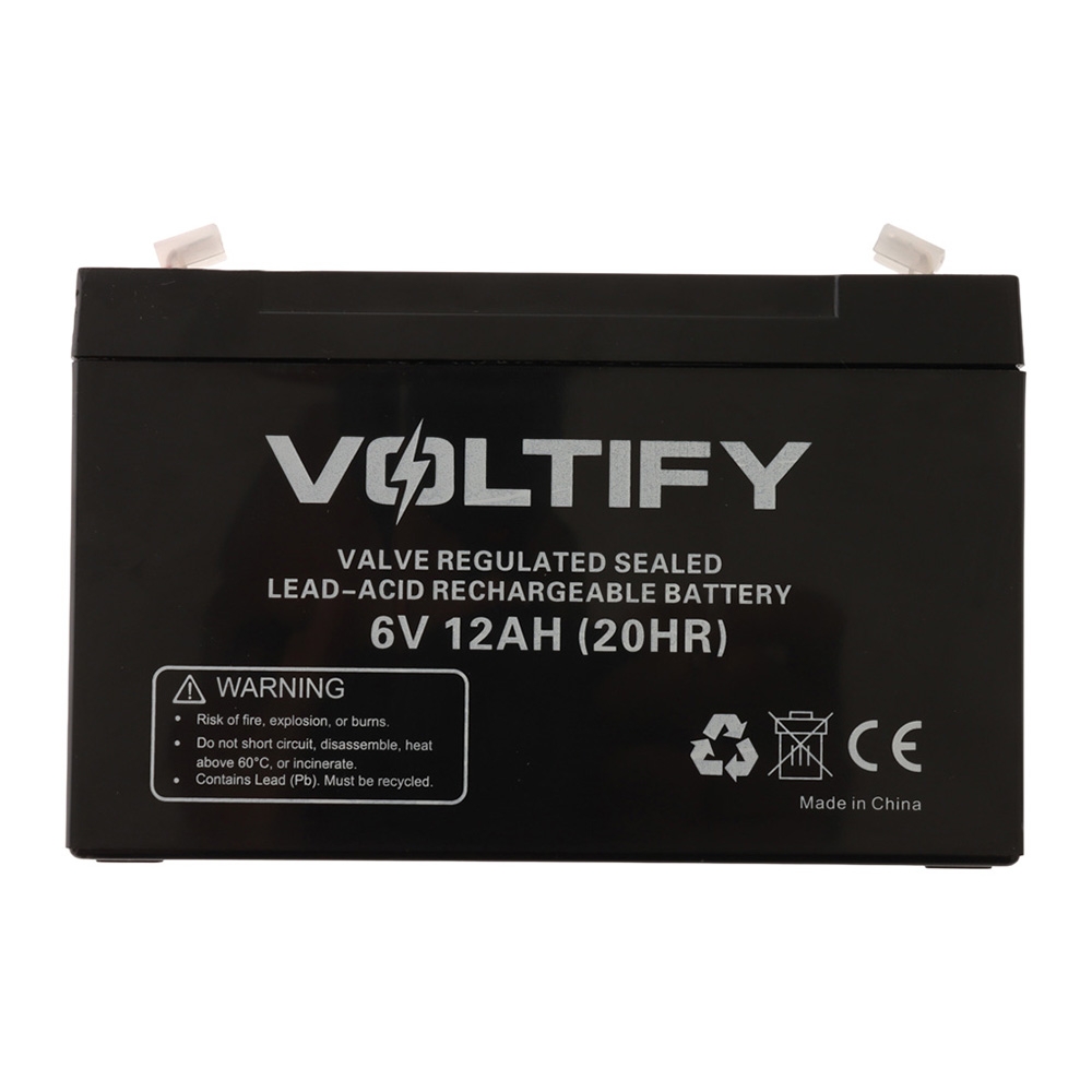 Voltify Sealed Lead-Acid SLA Rechargeable Battery 6V 12Ah
