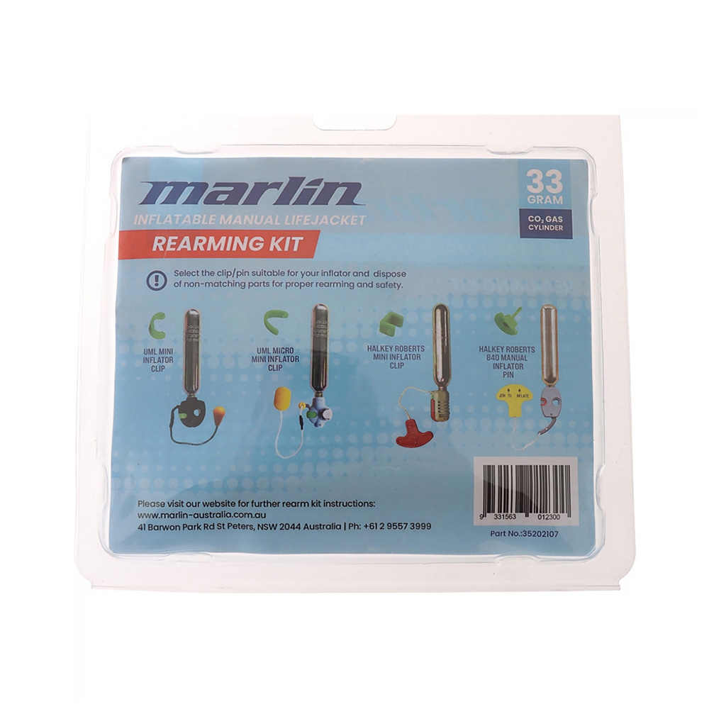 Marlin Manual Lifejacket Inflatable Re-Arming Kit 33g