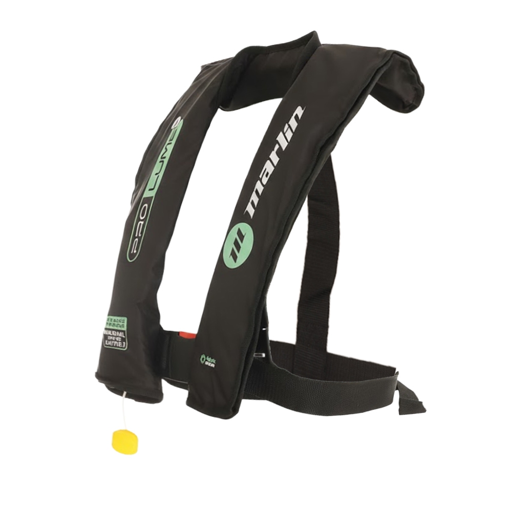 Marlin Pro Lume Level 180N Manual Inflatable Life Jacket with Neoprene Collar