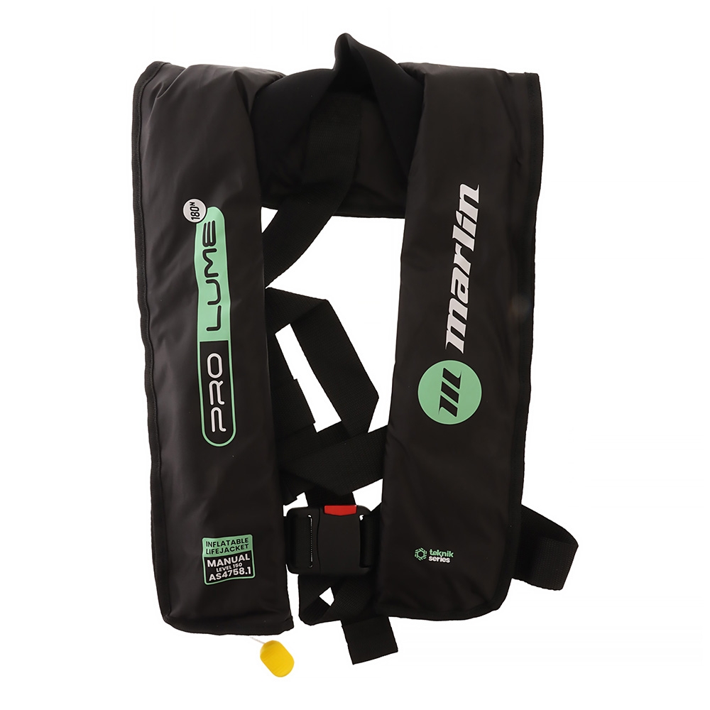 Marlin Pro Lume Level 180N Manual Inflatable Life Jacket with Neoprene Collar