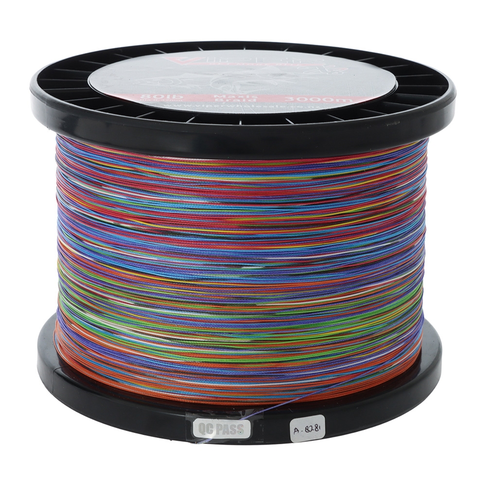 Viper Tackle X8 Maxis Braid Multi-Colour 3000m 80lb 0.47mm