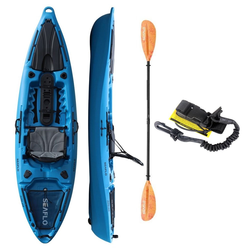 Seaflo Wakatipu Fishing Kayak with Hatch Deluxe Seat Paddle and Leash 10ft 6in