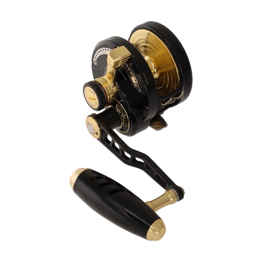 Maxel Rage 90N Narrow Jigging Reel Black/Gold