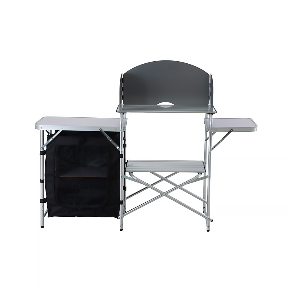 Portable Folding Camp Kitchen with Single Pantry