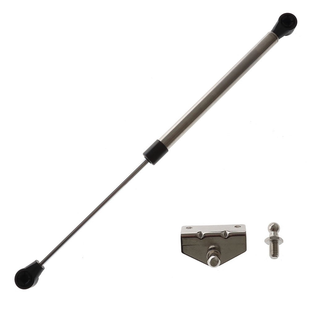 Stainless Steel Gas Strut with Bracket and Stud 385mm 200N