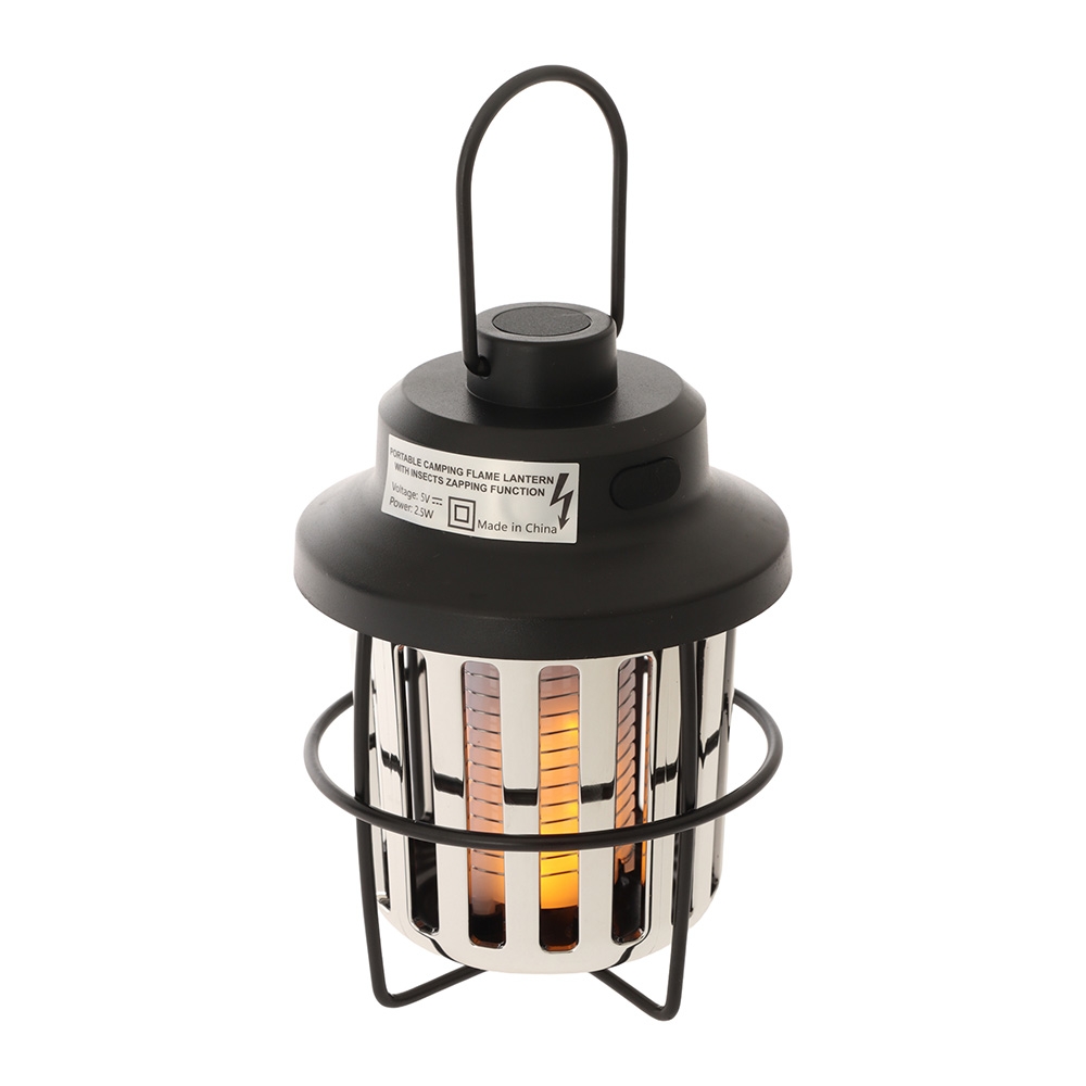 Rechargeable LED Flamelight Repeller Lantern with Mosquito Zapper 2.5W 5V