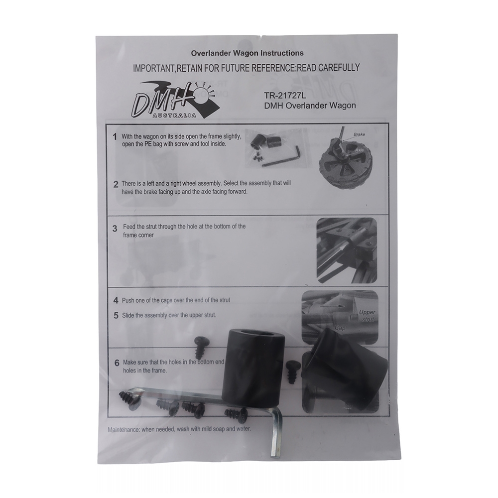 DMH Overlander XL Folding Wagon Trolley Cart - 150kg Capacity