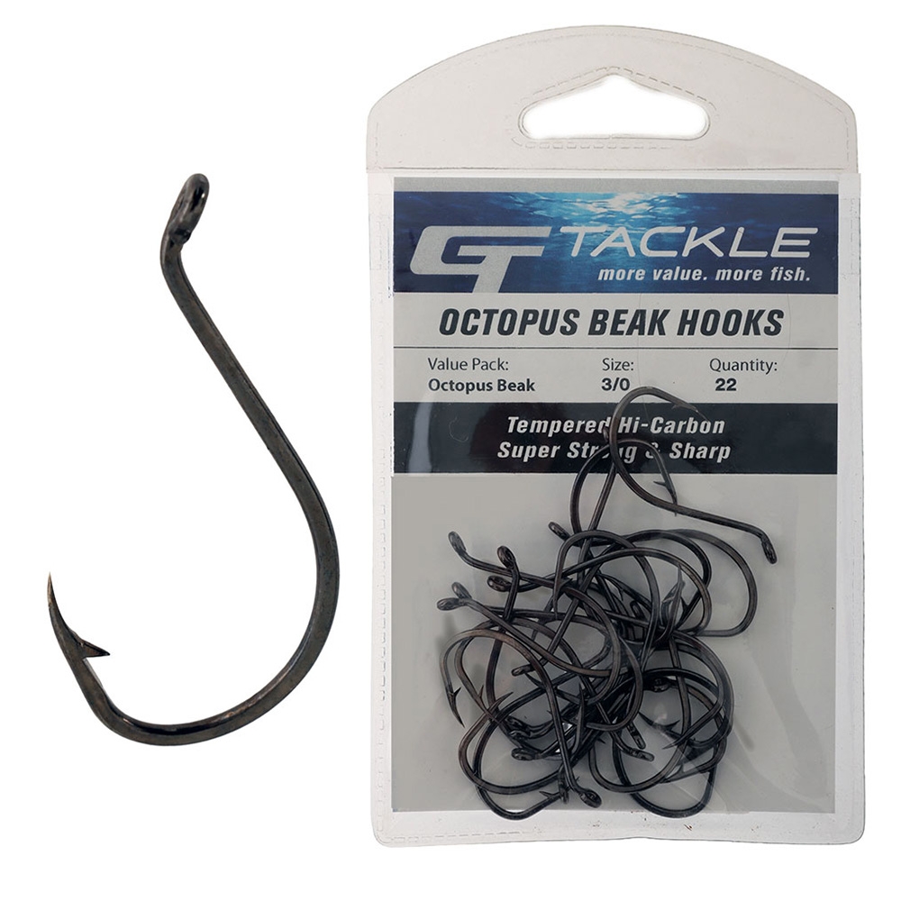 GT Tackle Hi-Carbon Octopus Hooks Value Pack 3/0 Qty 22