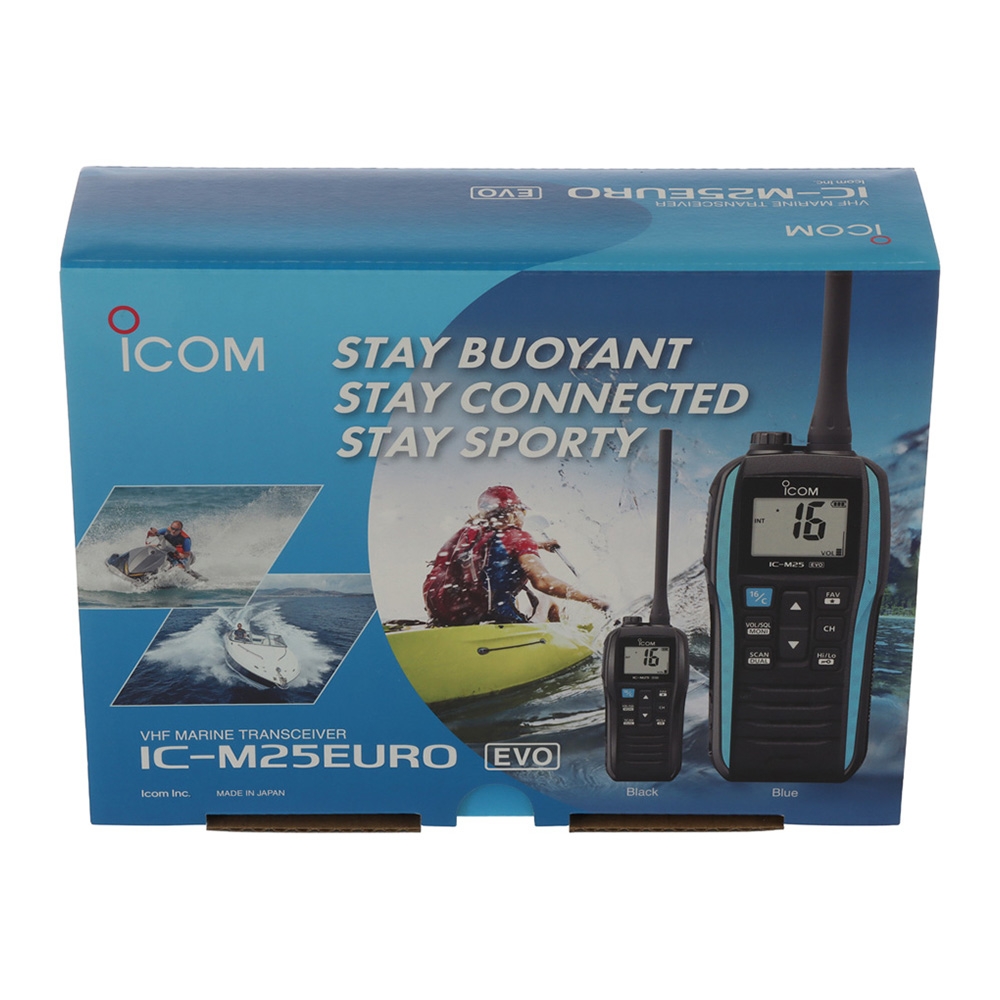 Icom IC-M25 EVO Floating Handheld VHF Radio with Eco Mode Black