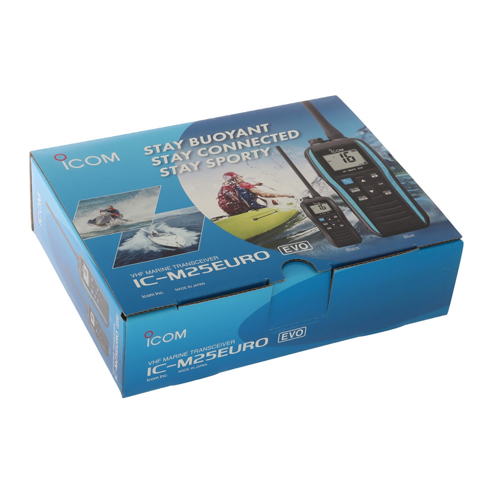 Icom IC-M25 EVO Floating Handheld VHF Radio with Eco Mode Black