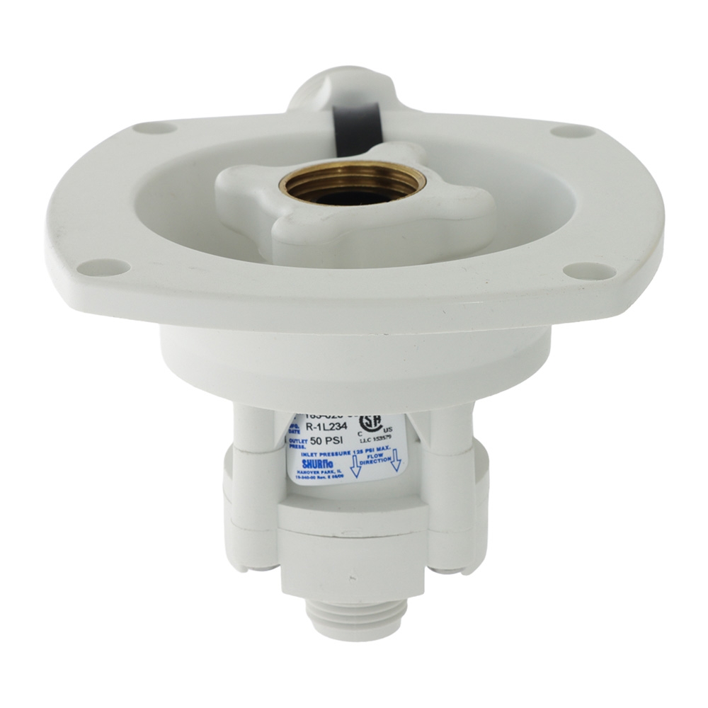 Shurflo Mains Water Inlet Pressure Regulator White 50PSI