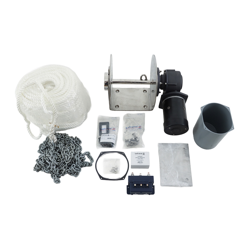 Lofrans Drum Winch with Installation Kit 1000W 12V 300mm
