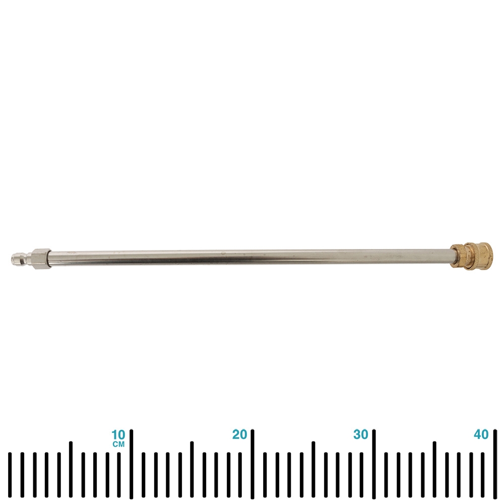 Stainless Steel Water Blaster Extension Wand with 1/4-inch Brass Quick-Connect 40cm