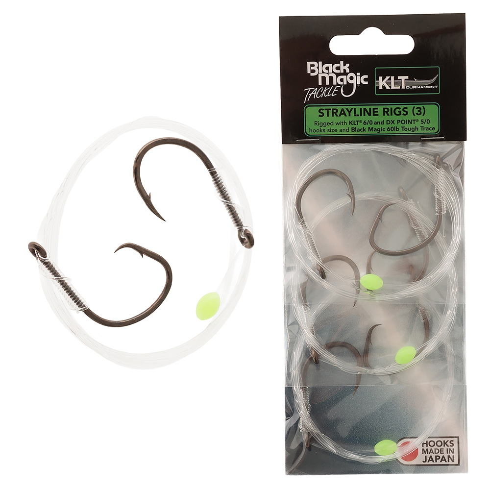 Black Magic DX Point & KLT Hook Strayline Rig 5/0 and 6/0 Qty 3
