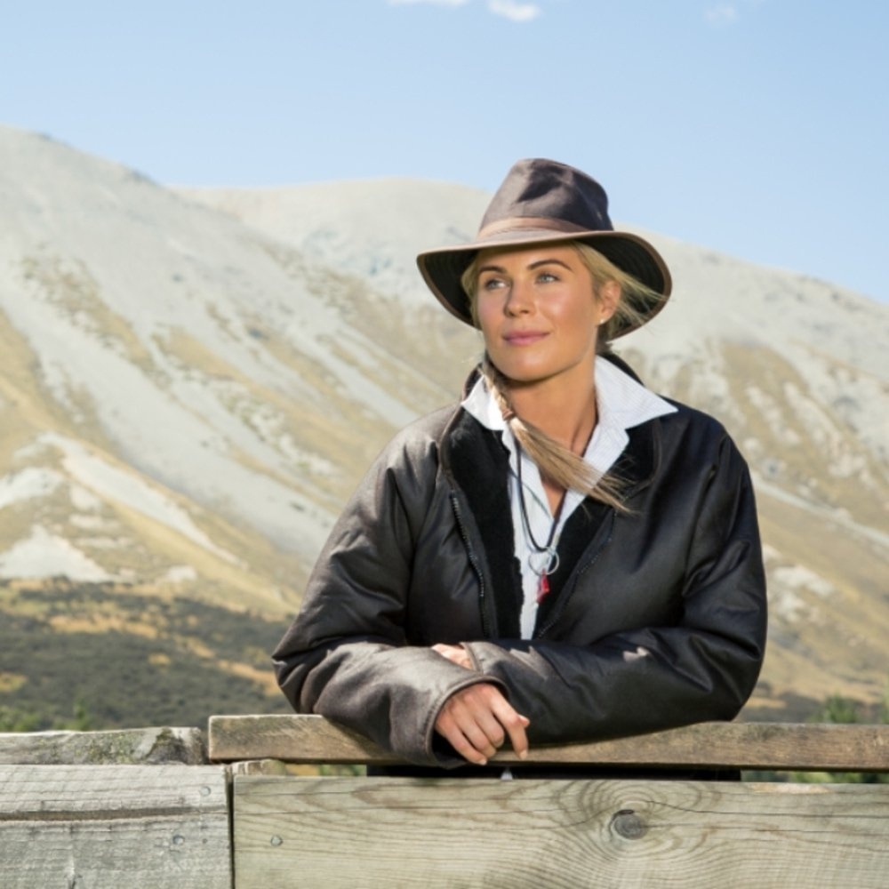 Styx Mill Oilskin Fur Lined Long Sleeve Jacket