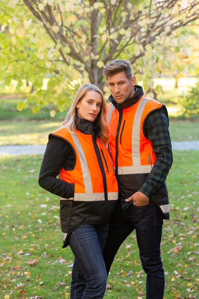Styx Mill Hi-Vis Oilskin Fur Lined Vest