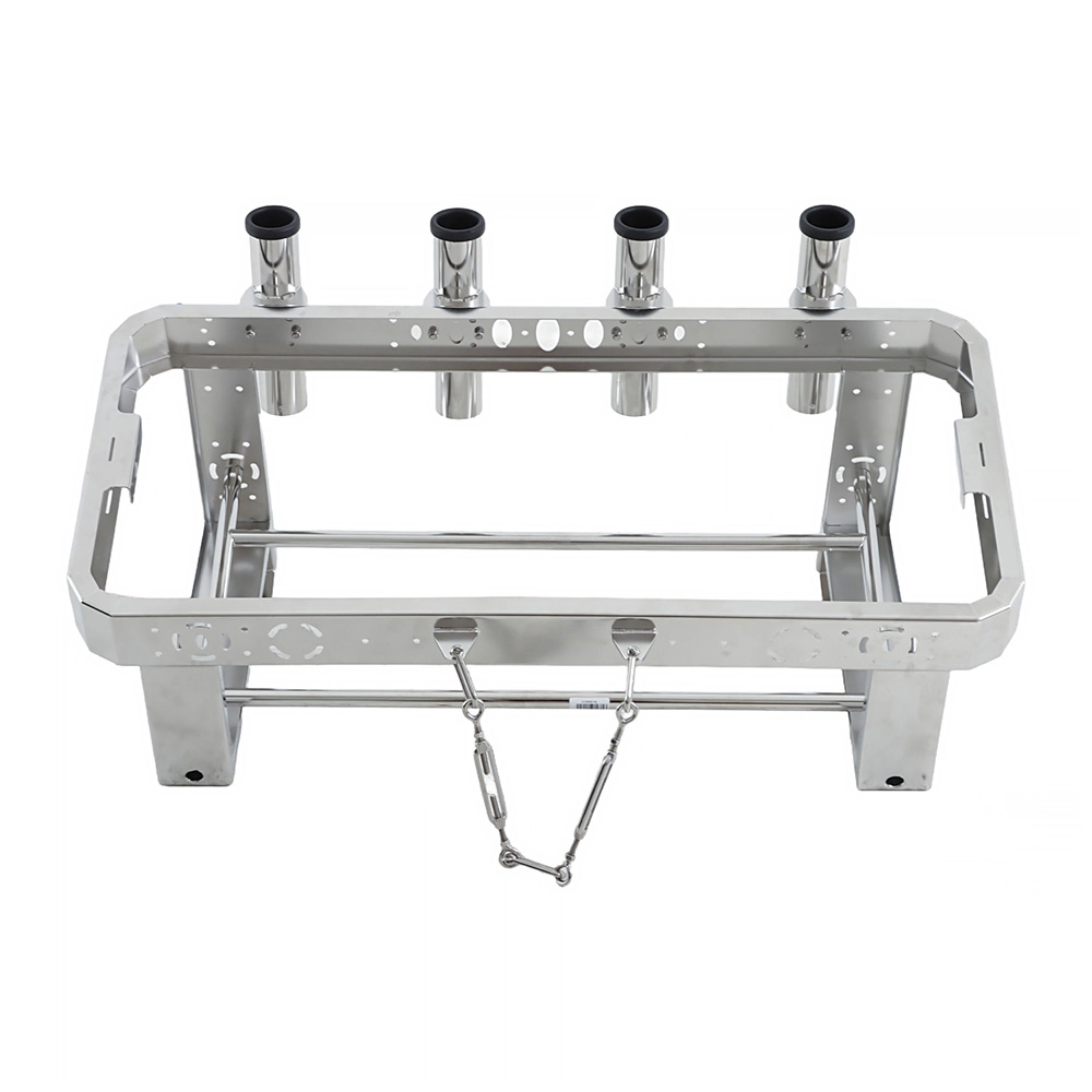 Stainless Steel Jet Ski Chilly Bin Rack Kit with 4 Fishing Rod Holders ...