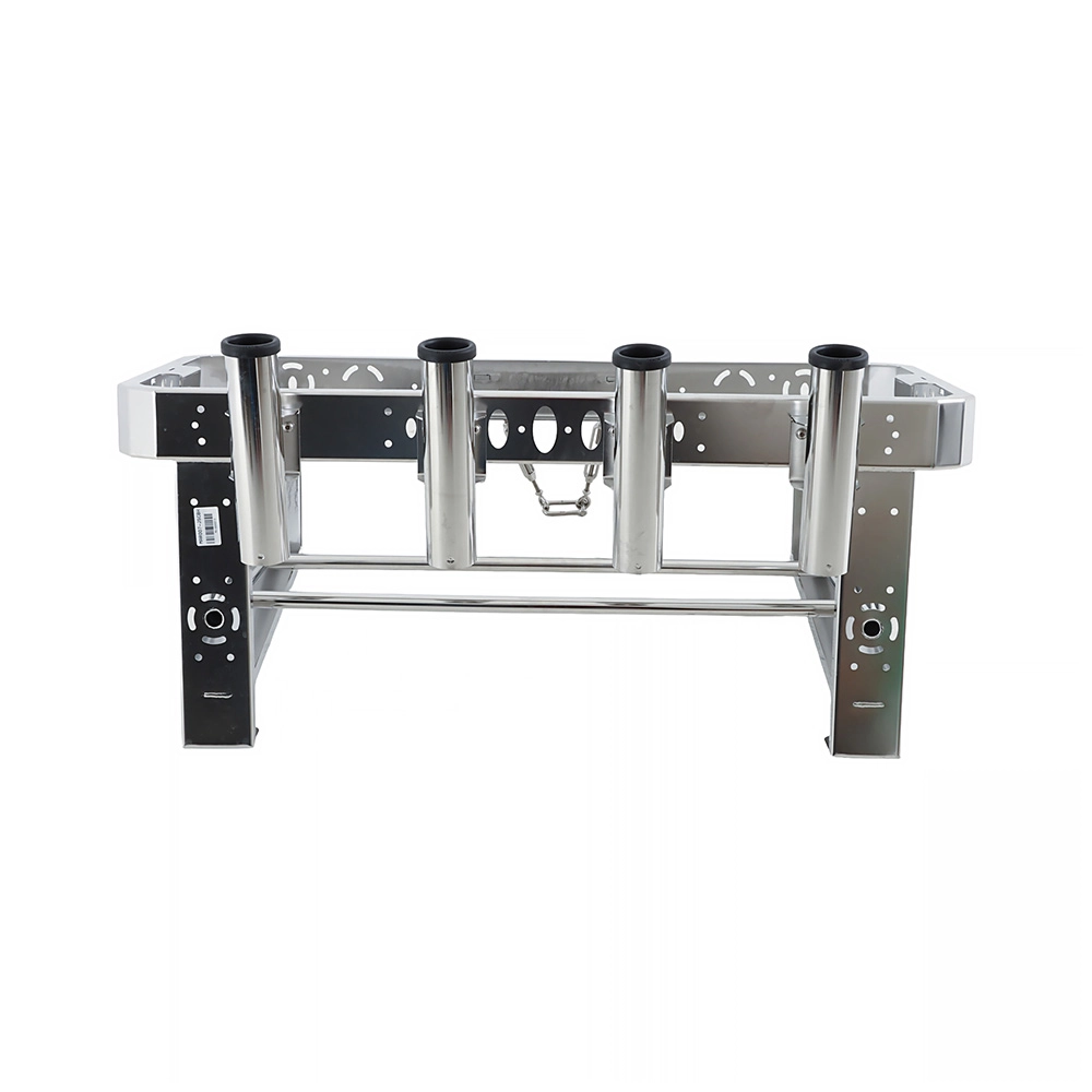 Stainless Steel Jet Ski Chilly Bin Rack Kit with 4 Fishing Rod Holders ...