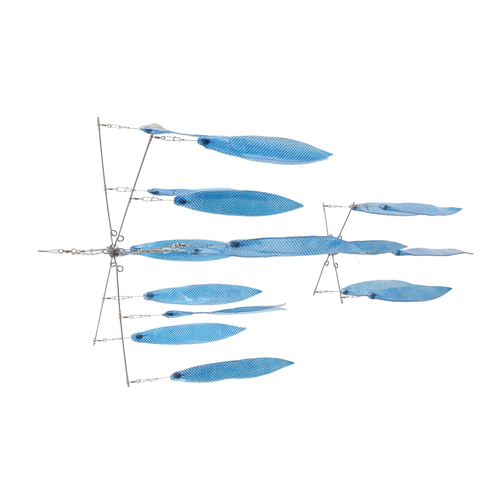 Bonze 18-Bait 2-Tier Flap Skirt Dredge Teaser Blue/Silver