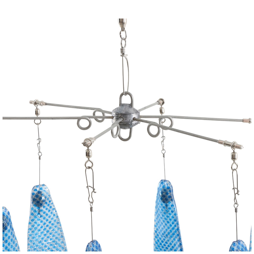 Bonze 18-Bait 2-Tier Flap Skirt Dredge Teaser Blue/Silver