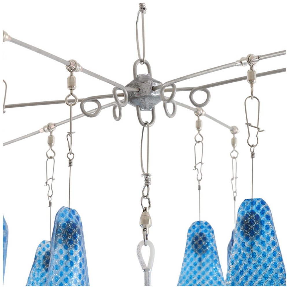Bonze 18-Bait 2-Tier Flap Skirt Dredge Teaser Blue/Silver