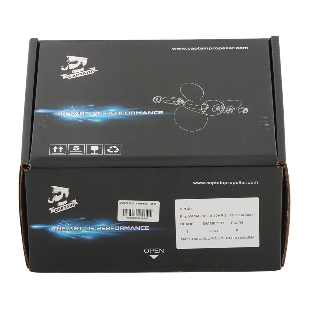 Aluminium 3-Blade Propeller for Yamaha Outboard 9.9-20HP 