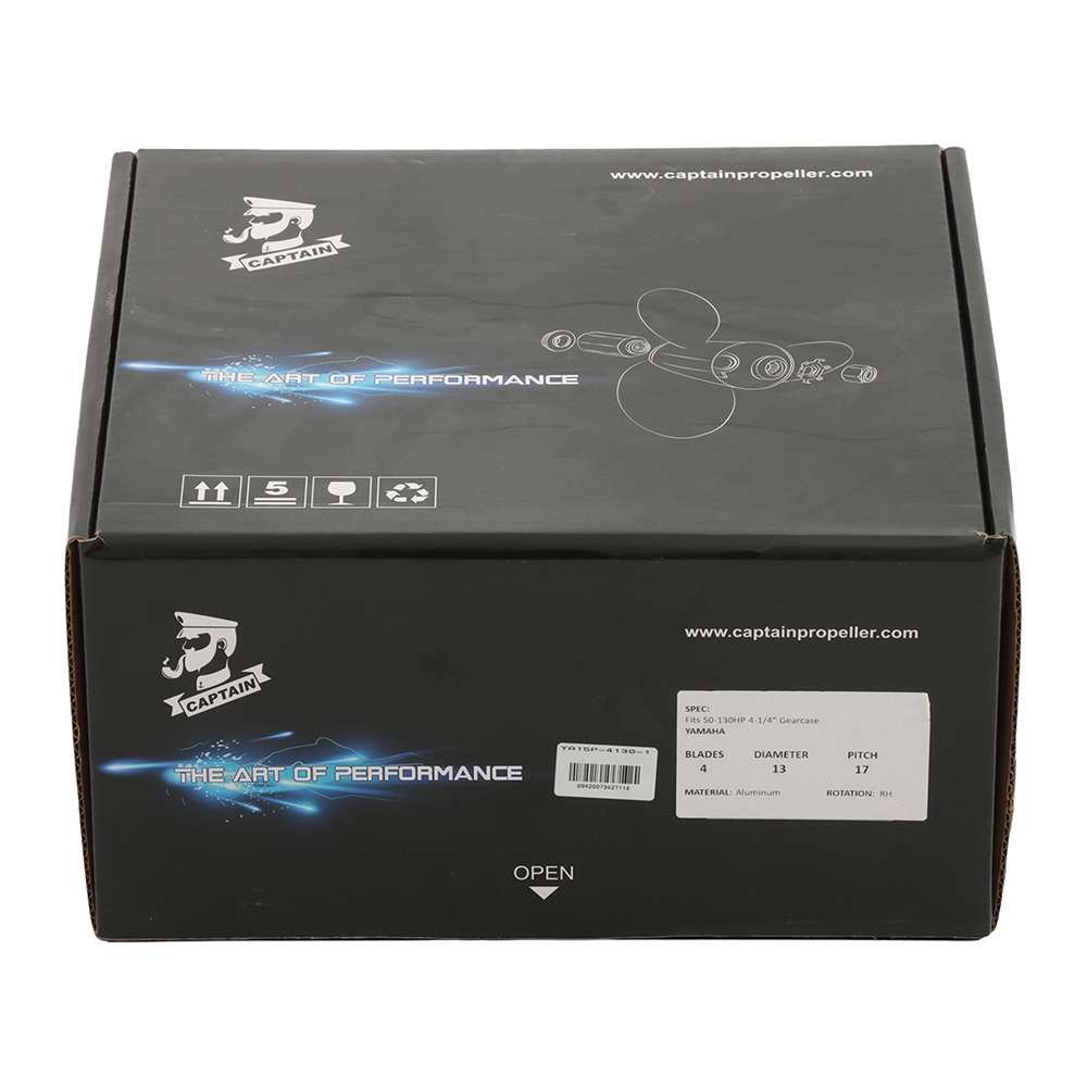 Aluminium 4-Blade Propeller for Yamaha Outboard 50-130HP 13in Dia x 17in Pitch 