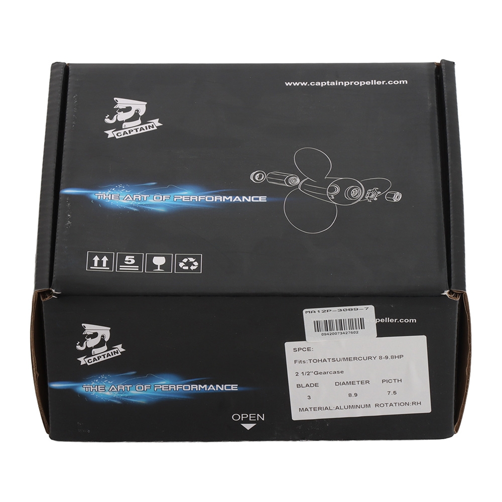 Aluminium Alloy 3-Blade Propeller For Mercury 8-9.8HP Outboard 8.9 x 7.5in