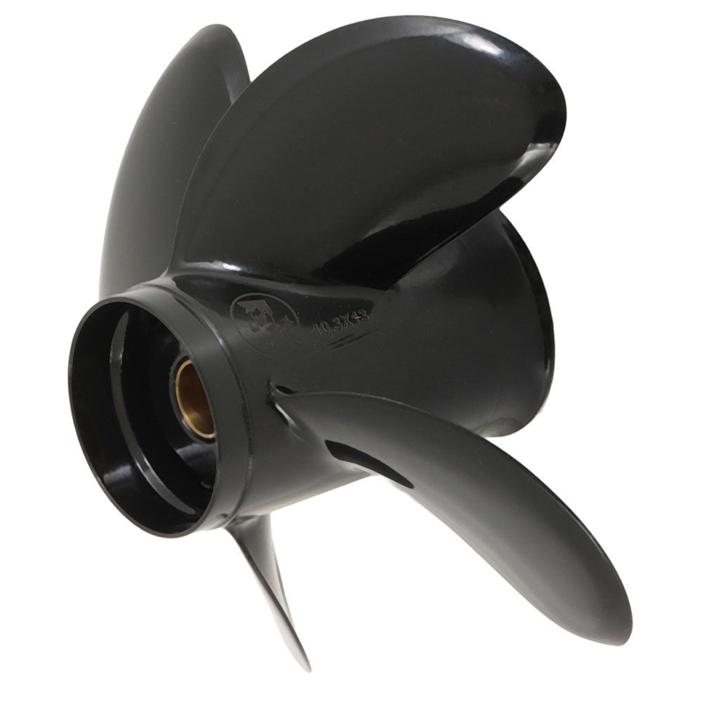 Captain Marine Aluminium Alloy 4-Blade Propeller for Mercury 25-70HP Outboard 10.3 x 13in