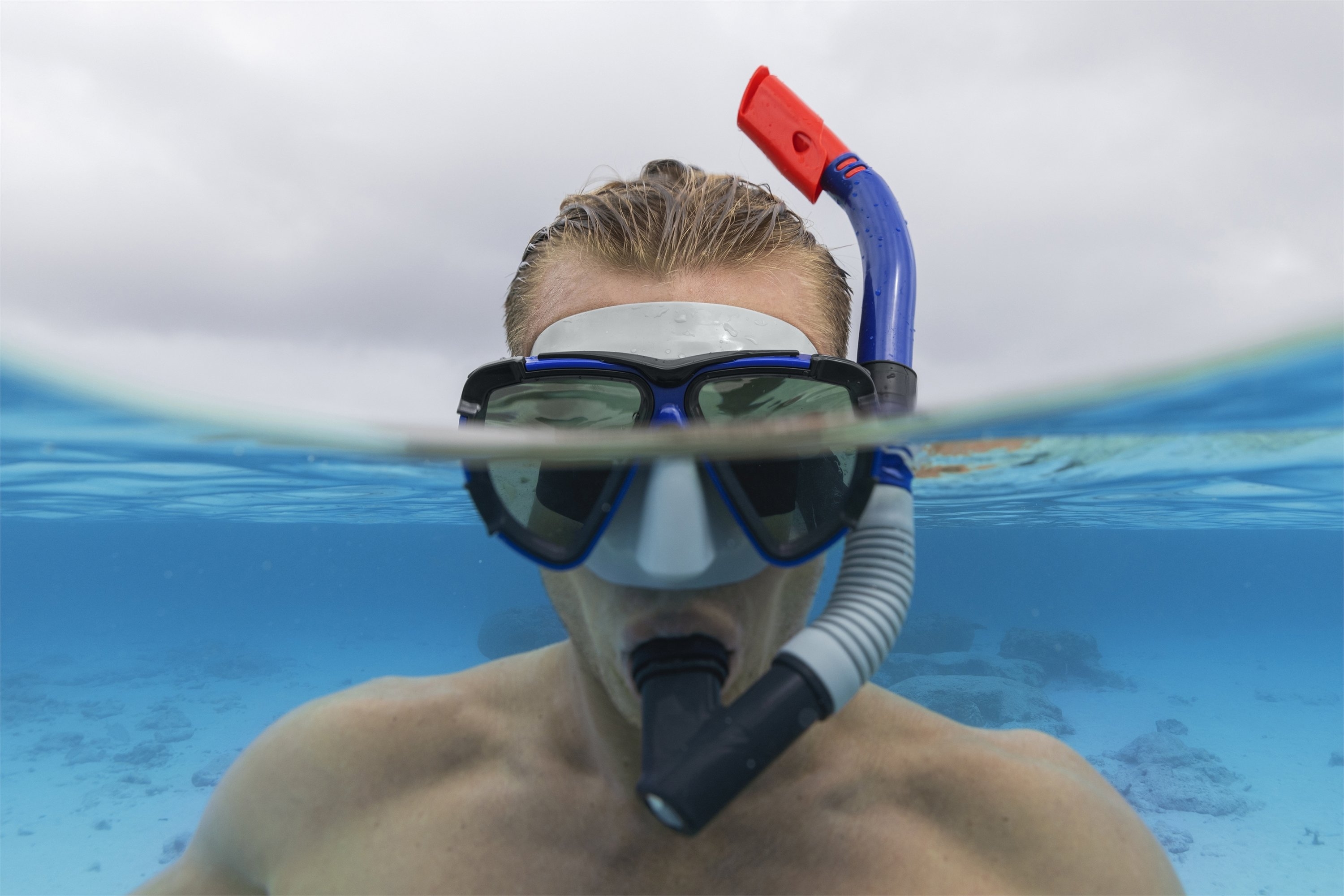 Bestway Dominator II Mask and Snorkel Set Blue/Black