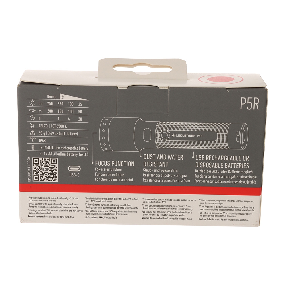 Ledlenser P5R Core Waterproof Rechargeable Torch 750lm