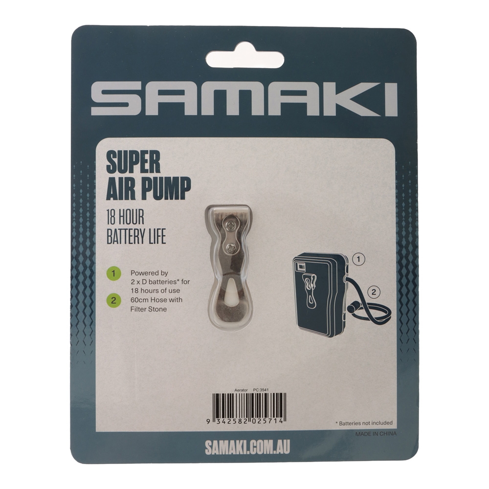 Samaki Super Pump Battery Powered Live Bait Aerator