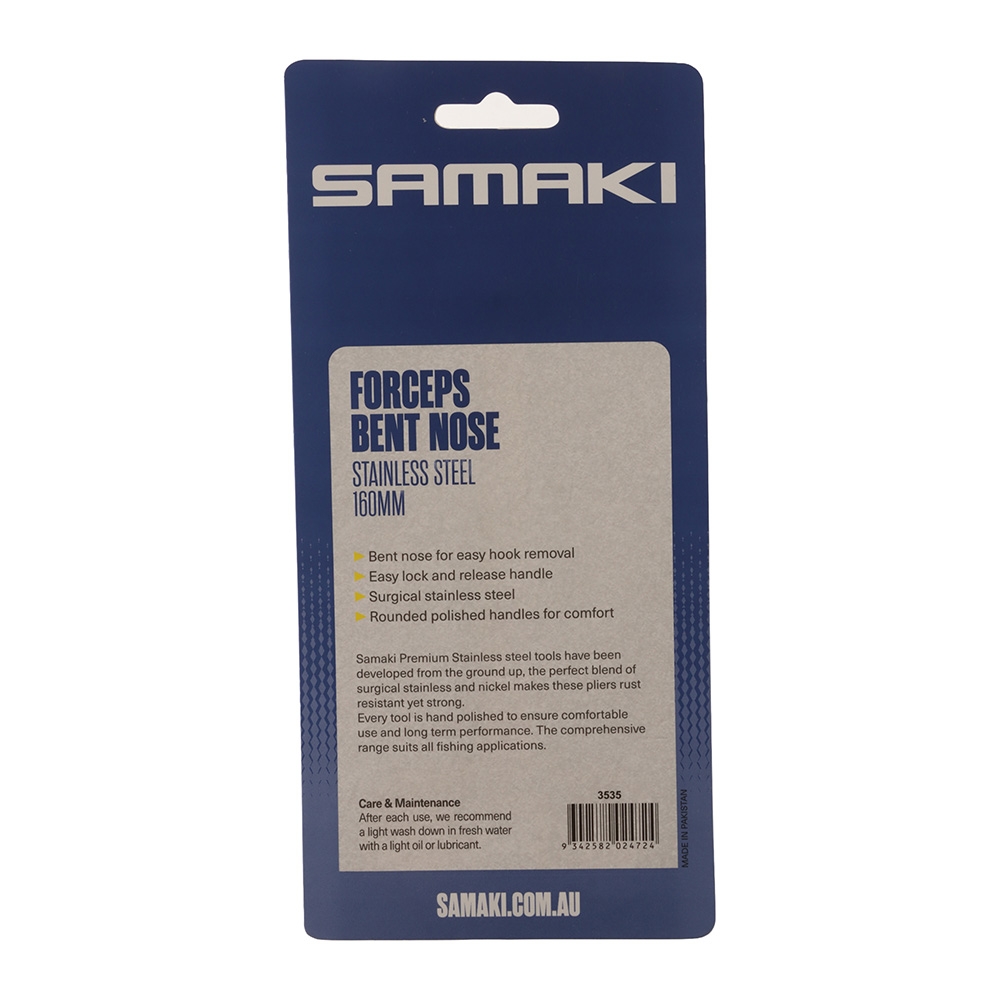 Samaki Stainless Bent Nose Forceps 160mm