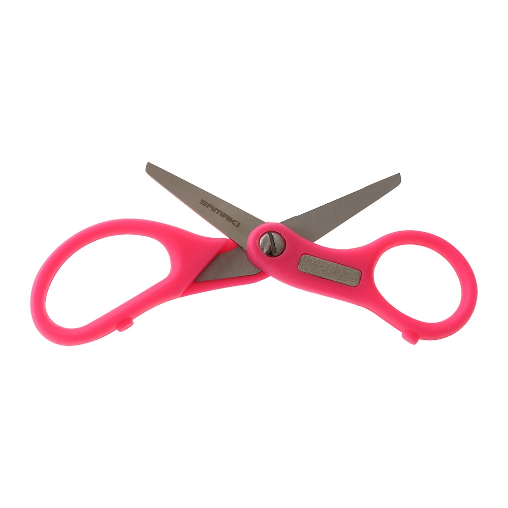 Samaki Braid Scissors with Hook Sharpener - Assorted Colours