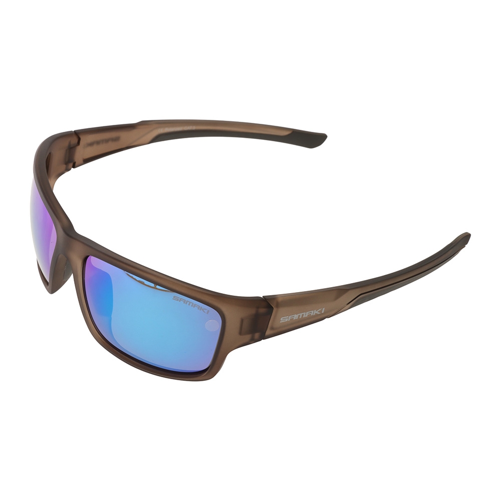 Samaki Dice Polarised Sunglasses Grey Frame Blue Revo Lens
