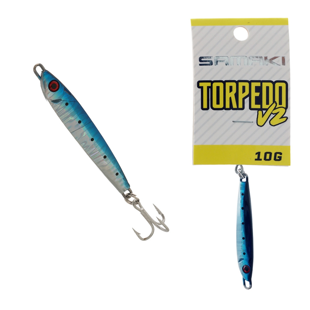 Samaki Torpedo V2 Metal Spinner Lure 10g Pilchard