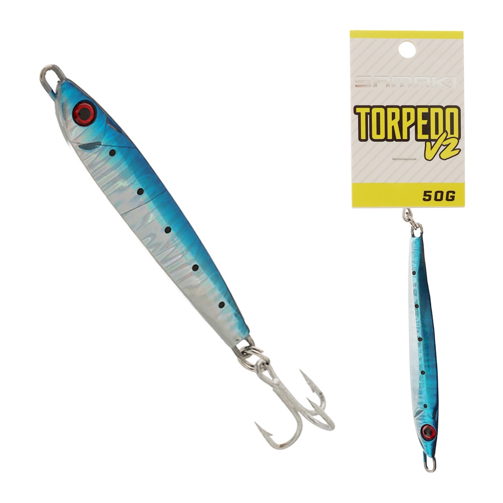 Samaki Torpedo V2 Metal Spinner Lure 50g Pilchard