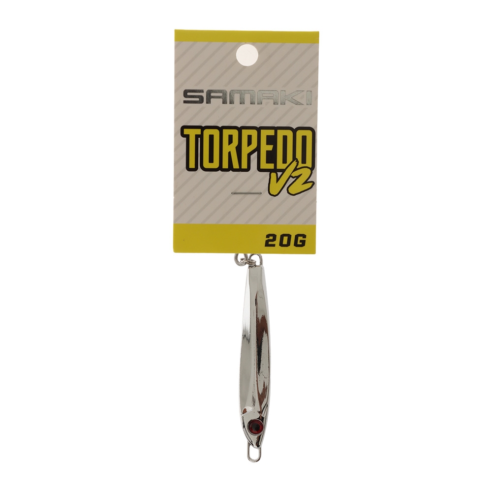 Samaki Torpedo V2 Long Cast Metal Spinner Lure 20g Chrome Silver