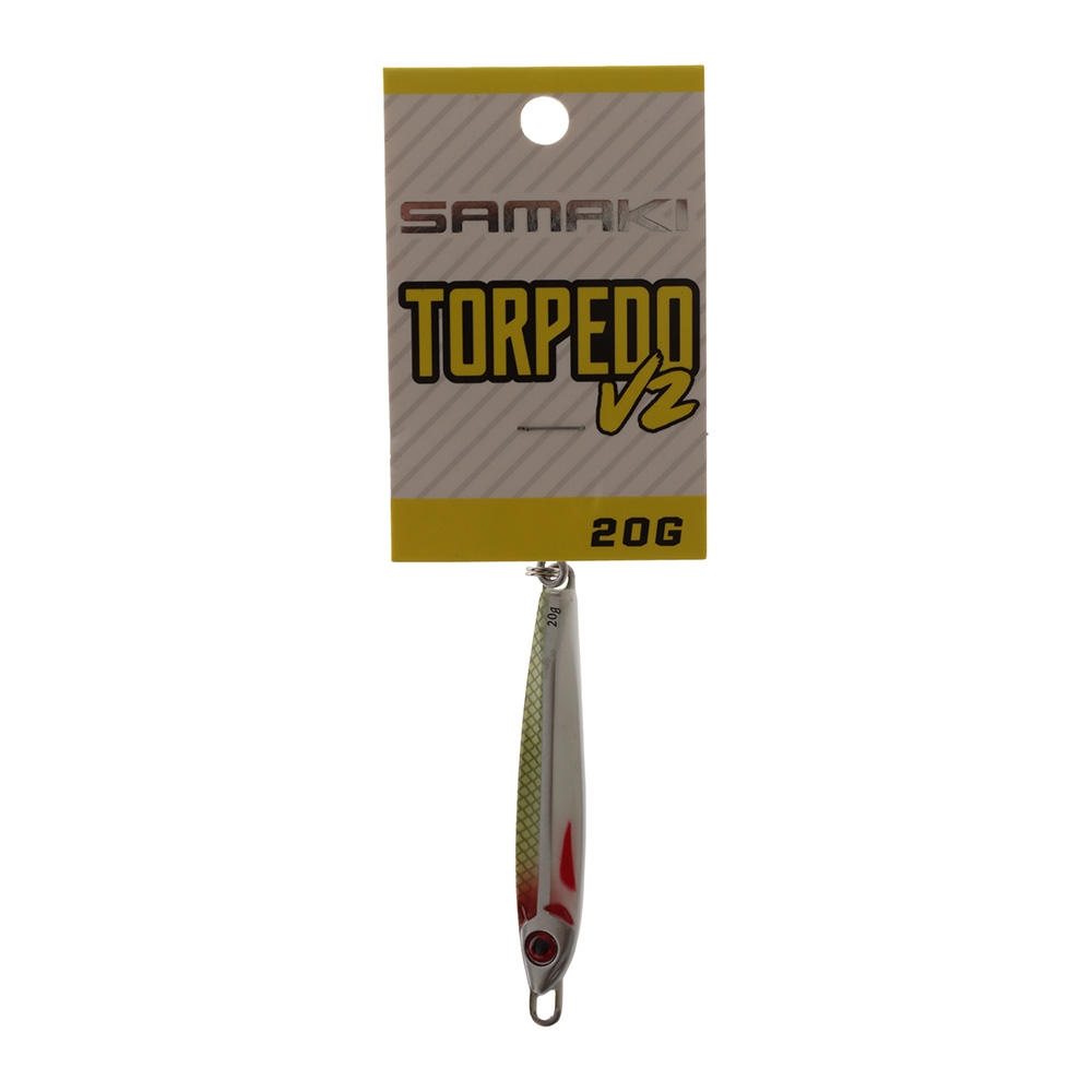 Samaki Torpedo V2 Long Cast Metal Spinner Lure 20g Whitebait