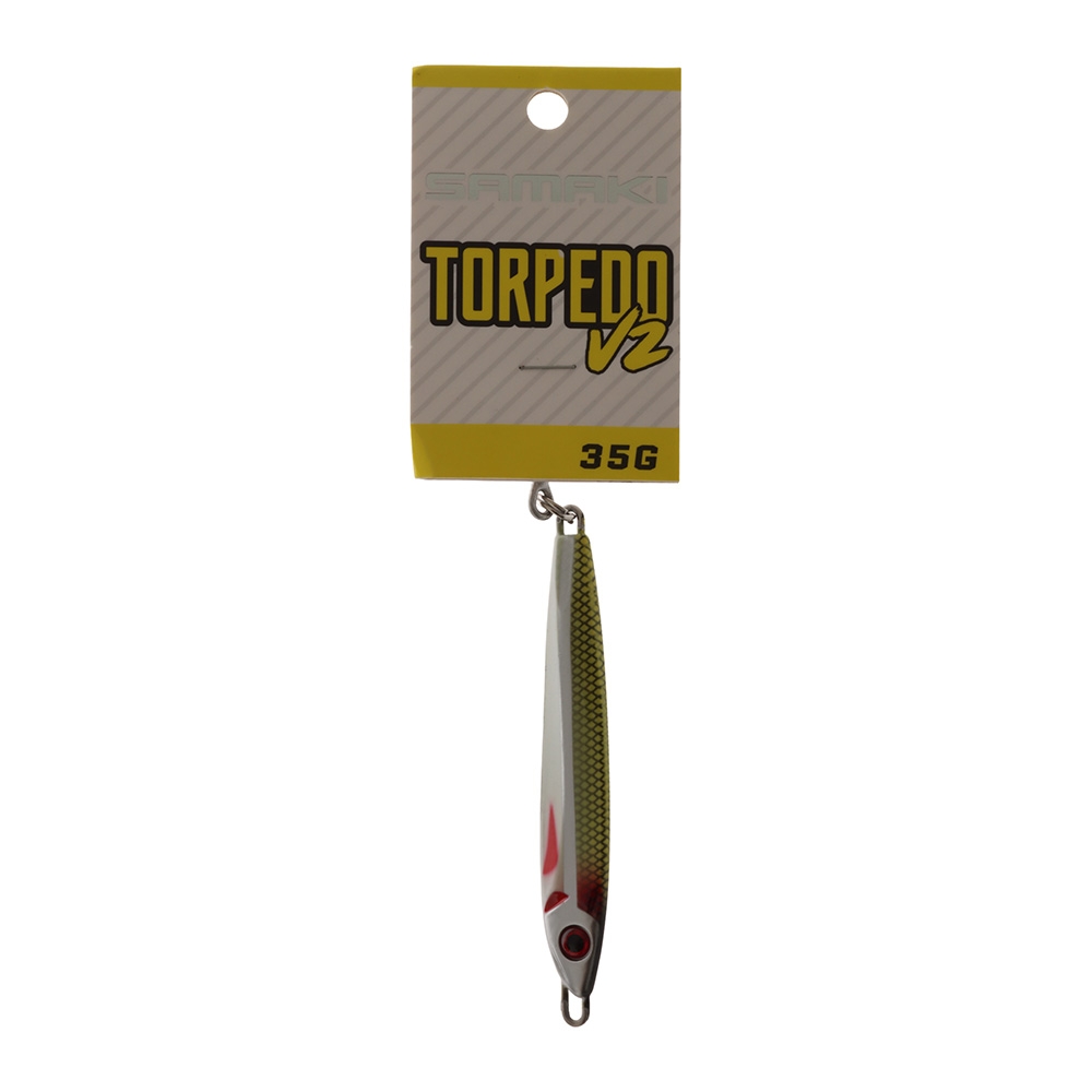 Samaki Torpedo V2 Long Cast Metal Spinner Lure 35g Whitebait