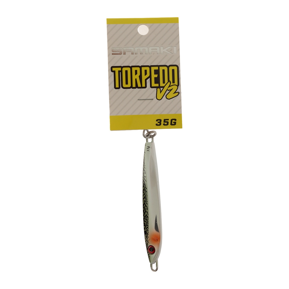 Samaki Torpedo V2 Long Cast Metal Spinner Lure 35g Slimy