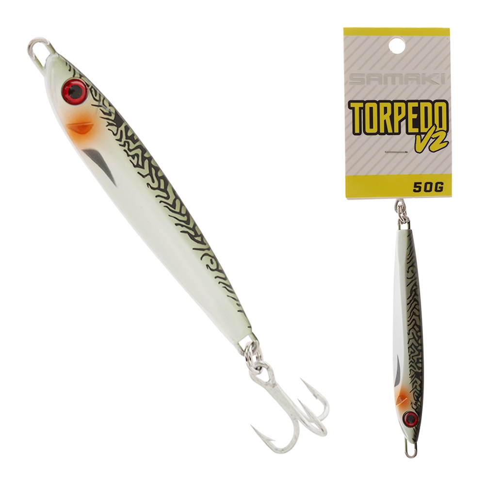 Samaki Torpedo V2 Metal Spinner Lure 50g Slimy