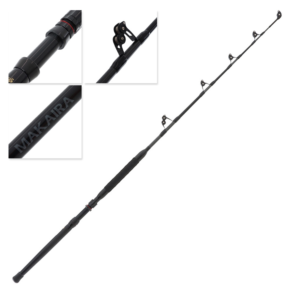 Okuma Makaira Fully Rollered Straight Butt Overhead Game Rod Black 5ft 10in 24kg 1pc