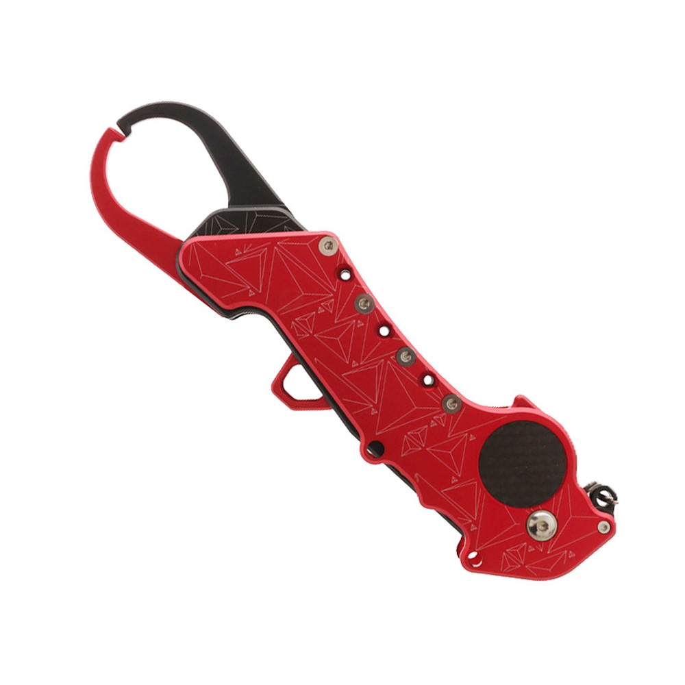 NOEBY Folding Pocket Fish Lip Gripper 285mm with Sheath Red